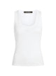 Karl Lagerfeld White Tank Top With Embroidered Logo