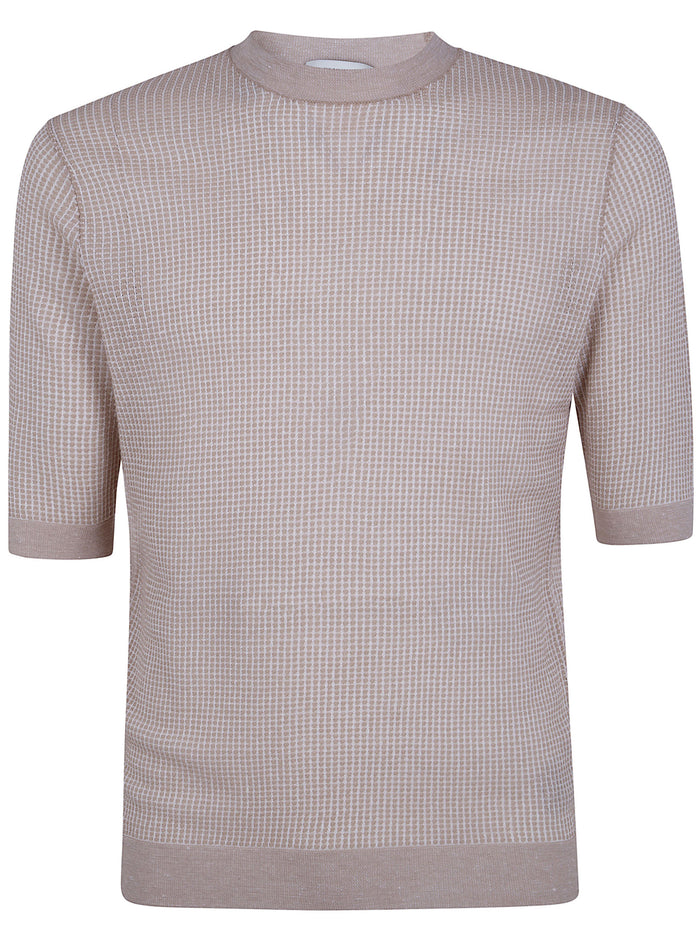 Ballantyne "Riso" Stitch Round Neck Sweater