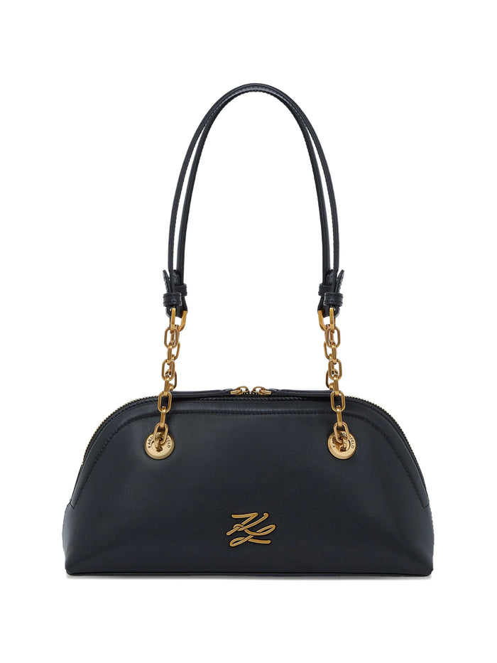 Karl Lagerfeld Bowling Bag S Black Cad Gold Logo