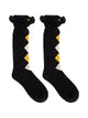 Ganni Argyle-Knit Ruffled Socks