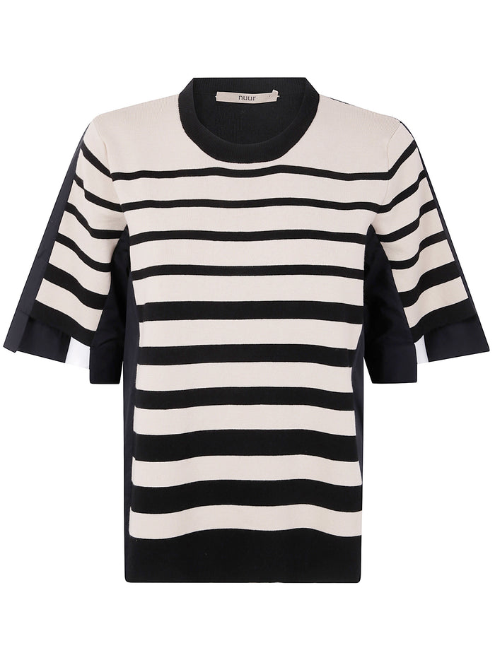 Nuur Crew Neck Striped Sweater