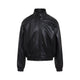 Acne Studios Black Leather Bomber Jacket