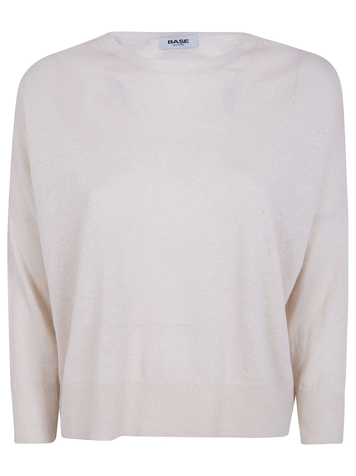 Base Milano Linen And Cotton Blend Sweater
