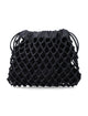 The Frankie Shop The Frankie Shop Morgan Macrame Leather Pouch Black