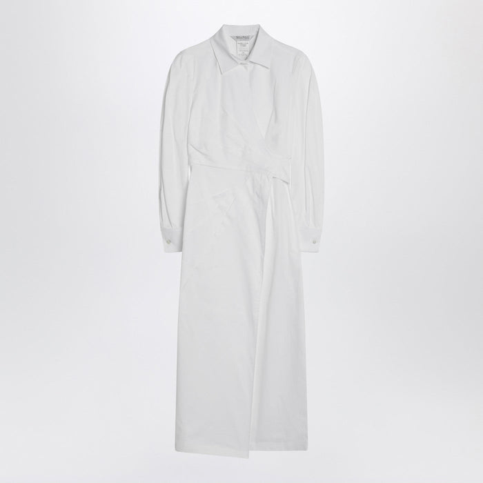 Max Mara White Shirt Dress In Cotton Twill