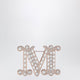 Max Mara Monogram Brooch With Micro Crystals In Metal, Crystal