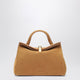 Jacquemus Handbag Le Petit Valérie In Camel Suede Calf Leather