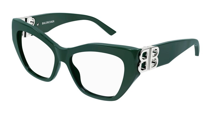 Balenciaga Eyeglasses  Bb0312o 004 Green Green Transparent 53/15/135