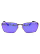 Balenciaga Metallic Silver-Violet Sunglasses