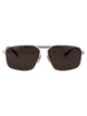 Balenciaga Silver Metal Sunglasses