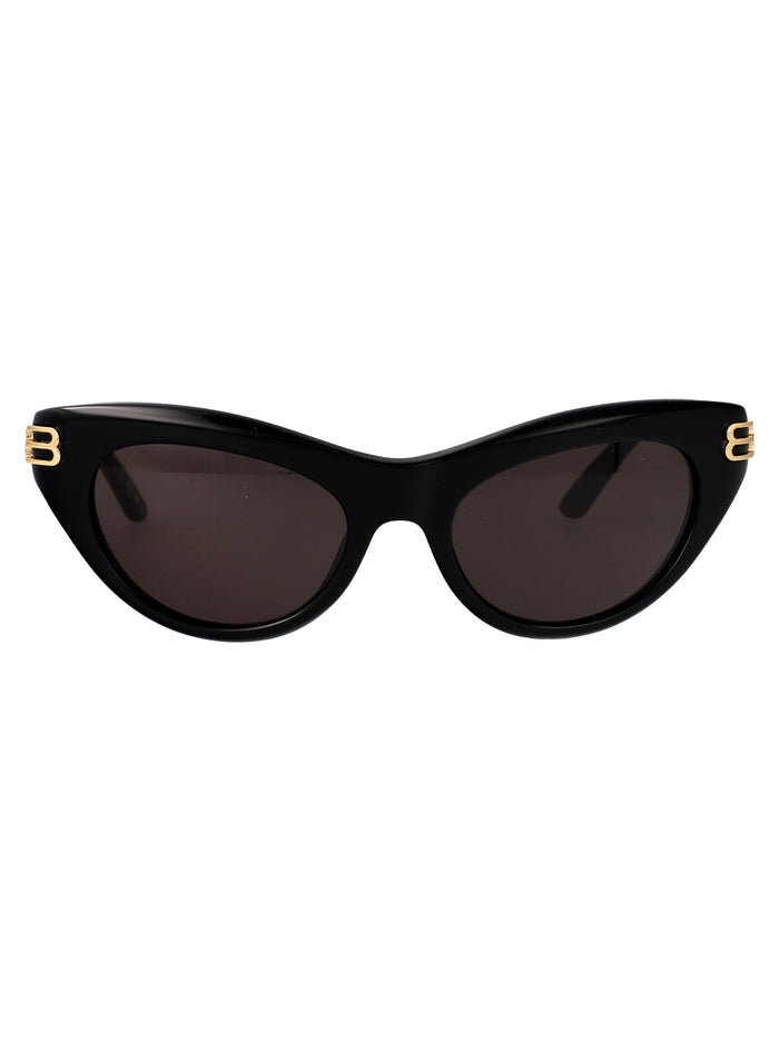 Balenciaga Black-Black-Grey Acetate Sunglasses