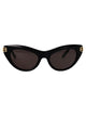 Balenciaga Black-Black-Grey Acetate Sunglasses