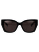 Balenciaga Black-Black-Grey Acetate Sunglasses