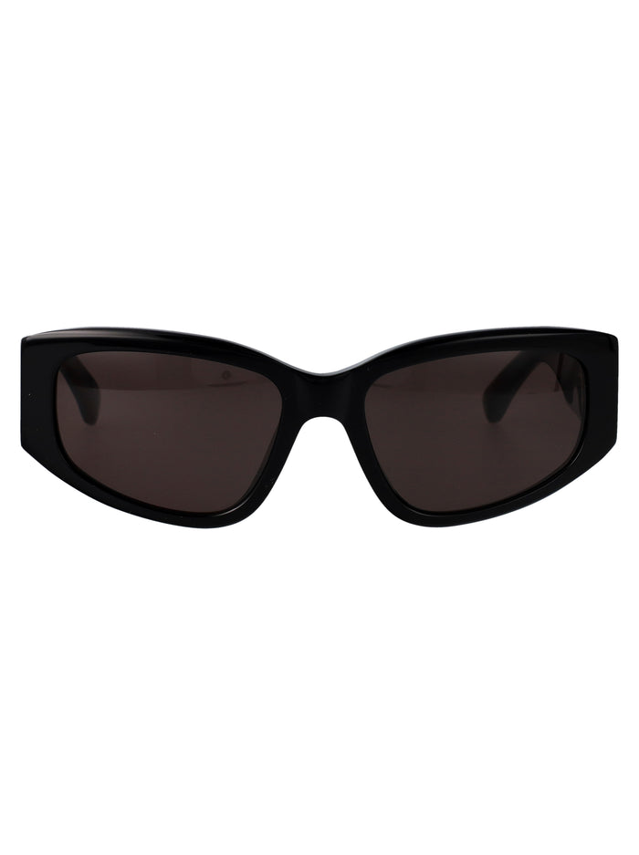 Balenciaga Black-Black-Grey Acetate Sunglasses