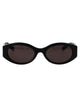 Balenciaga Black-Black-Grey Acetate Sunglasses