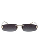 Balenciaga Silver-Silver-Smoke Metal Sunglasses