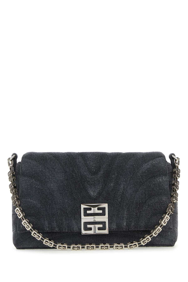 Givenchy Black Denim Medium 4G Soft Handbag