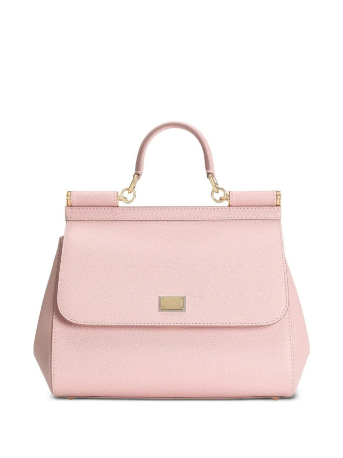Dolce & Gabbana Sicily Mini Leather Handbag In Calfskin Dauphine