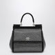 Dolce & Gabbana Sicily Small Black Tophandle Bag With Crystals