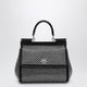 Dolce&Gabbana Sicily Small Black Top-Handle Bag With Crystals