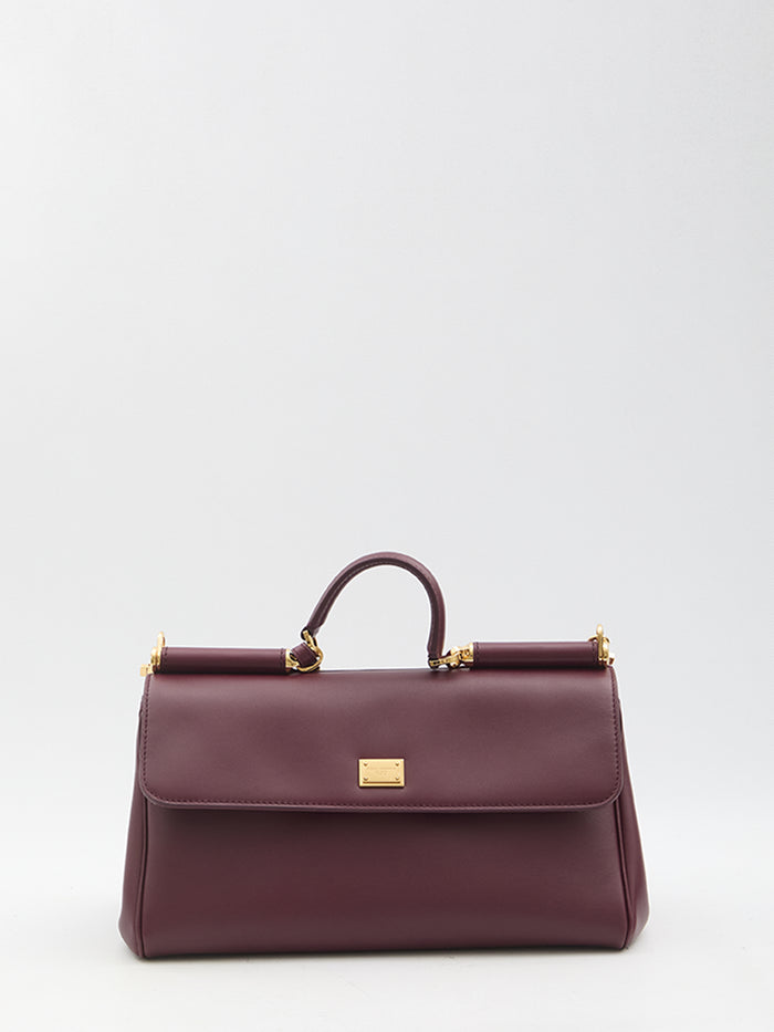 Dolce & Gabbana Bordeaux Leather Handbags