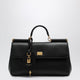 Dolce&Gabbana My Sicily Medium Black Plongé Leather Bag