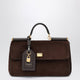 Dolce&Gabbana Brown Suede Leather Bag My Sicily