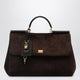 Dolce&Gabbana My Sicily Large Ebony Brown Suede Bag