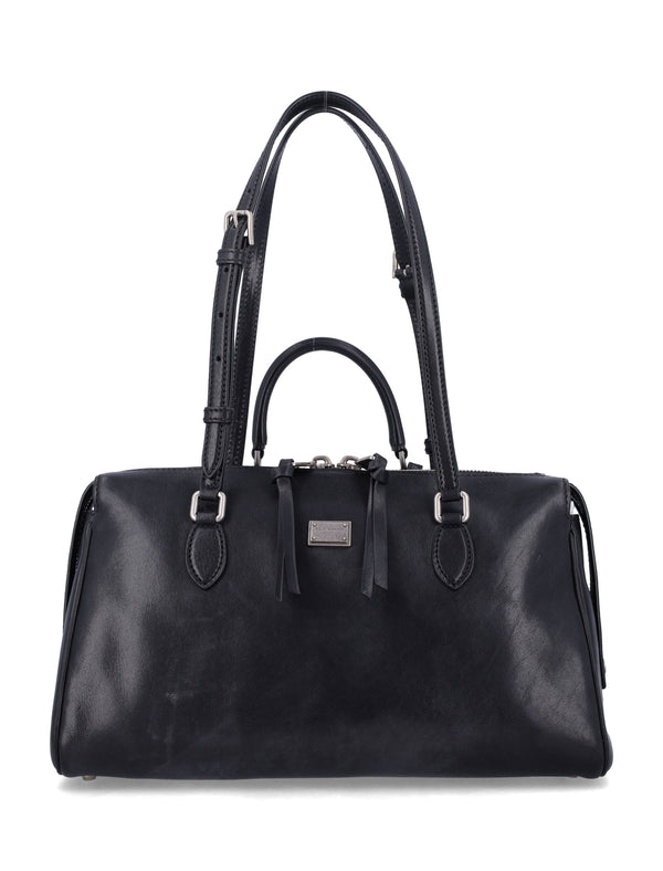 Dolce & Gabbana Black Leather Vittoria Handbag