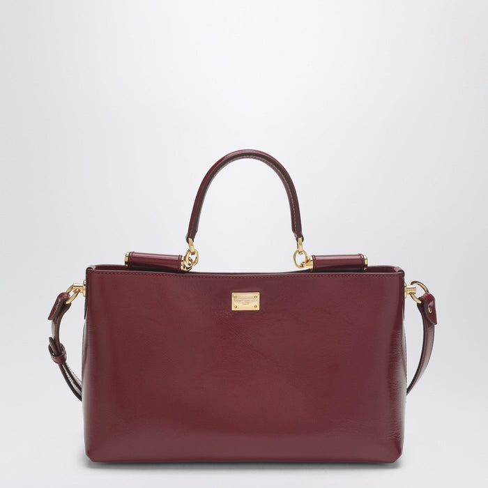 Dolce&Gabbana Vittoria Handbag In Dark Red Leather