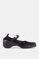 Simone Rocha Ballerine Runner En Satin Noir Bride Cristaux Et Perle
