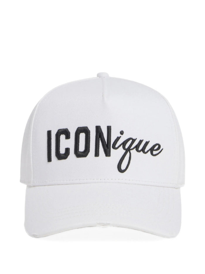 Dsquared2 White Cotton Iconique Baseball Cap