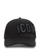 Dsquared2 Black Cotton Iconique Baseball Cap