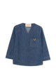 Valentino Vlogo Signature Denim Blouse