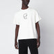 Brain Dead White T-Shirt With Embroidered Logo