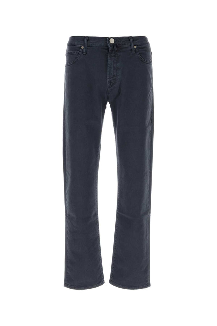 Incotex Navy Blue Stretch Denim Jeans