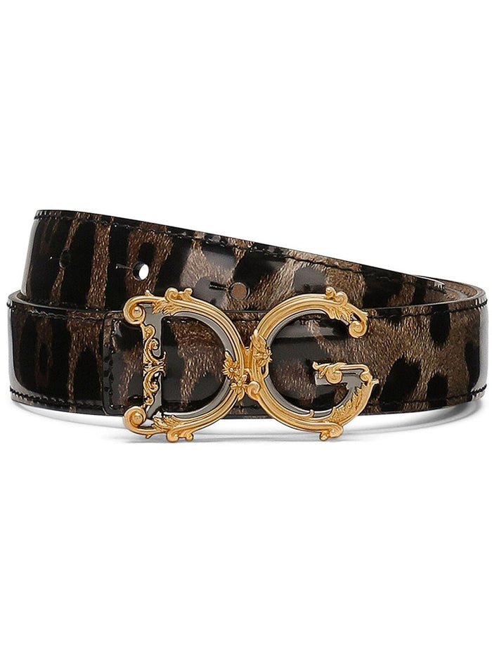Dolce & Gabbana Leopard Print Belt