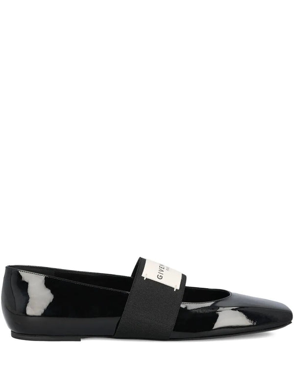 Givenchy Black Calf Leather Ballerinas