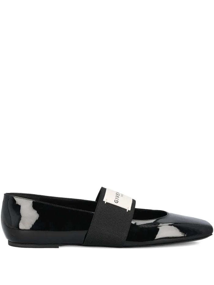 Givenchy Black Calf Leather Ballerinas