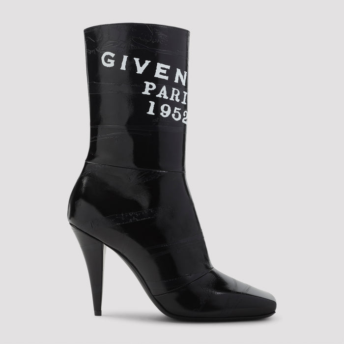 Givenchy Black Sliced Square  Tape Ankle Boots