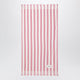Tekla Pink/White Striped Beach Towel