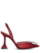 Amina Muaddi Begum Sling 95 Ruby Mesh
