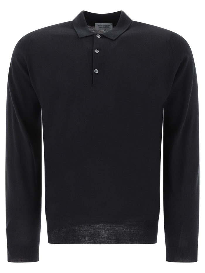 John Smedley "Belper" Merino Wool Polo Shirt