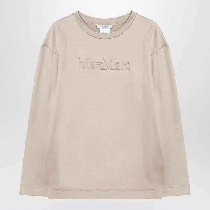 Max Mara  Beige Sweatshirt In Silk Blend
