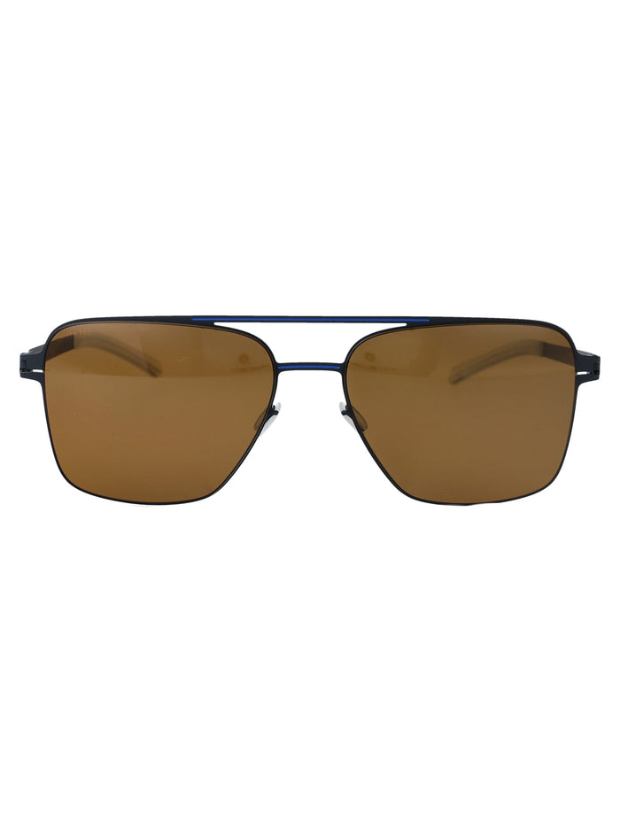 Mykita Indigo/Yale Blue Polpro Amber Brown Steel Sunglasses