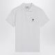 Ami Paris White Ami De Cœur Polo Shirt