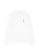 Ami Paris De Coeur Monogram Long-Sleeve Organic-Cotton T-Shirt