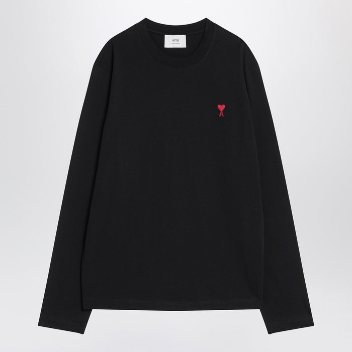 Ami Paris Black Ami De Coeur T-Shirt