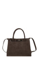 Fabiana Filippi Suede Leather Top-Handle Bag With Shoulder Strap