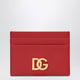 Dolce & Gabbana Red Leather Card Holder With Dg Logo